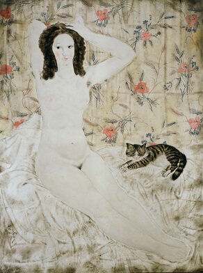 《タピスリーの裸婦》 1923年　京都国立近代美術館蔵<br />© Fondation Foujita / ADAGP, Paris & JASPAR, Tokyo, 2017 E2833