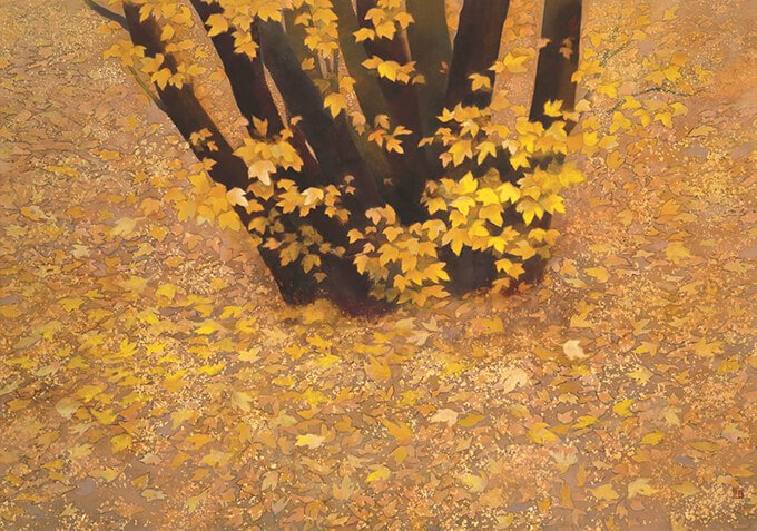 《行く秋》1990年、東山魁夷、長野県信濃美術館 東山魁夷館蔵