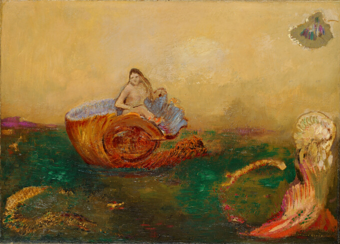 オディロン・ルドン《ヴィーナスの誕生》1912年頃 油彩/カンヴァス　ポーラ美術館蔵