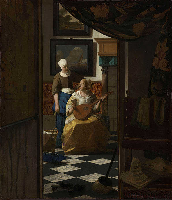 ヨハネス・フェルメール 《恋文》　1669-1670年頃　油彩・カンヴァス　44×38.5cm　アムステルダム　国立美術館 Rijksmuseum. Purchased with the support of the Vereniging Rembrandt, 1893