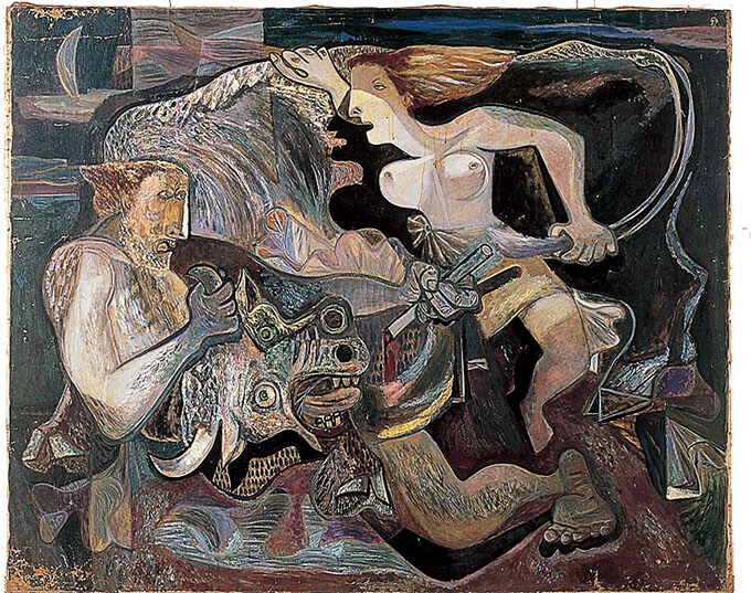 岩船修三《ピカソによる習作》1938～39（昭和13～14）年　函館美術館蔵