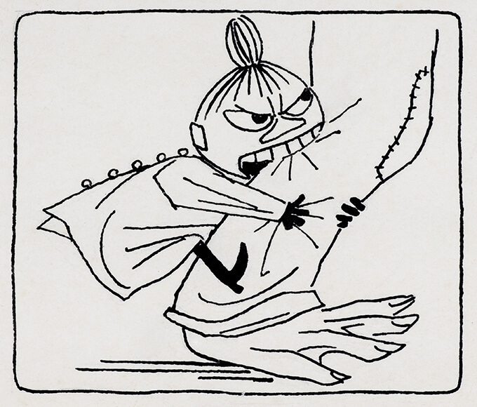 トーベ・ヤンソン≪「ムーミン谷の夏まつり」挿絵≫1954年　インク・紙　ムーミン美術館 ©Moomin Characters™