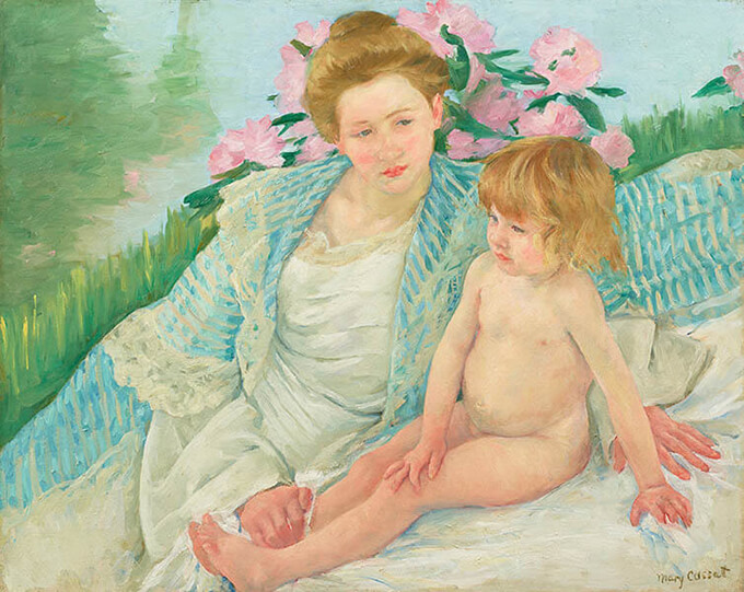 メアリー・カサット《日光浴（浴後）》1901 年（新収蔵作品)　石橋財団アーティゾン美術館蔵