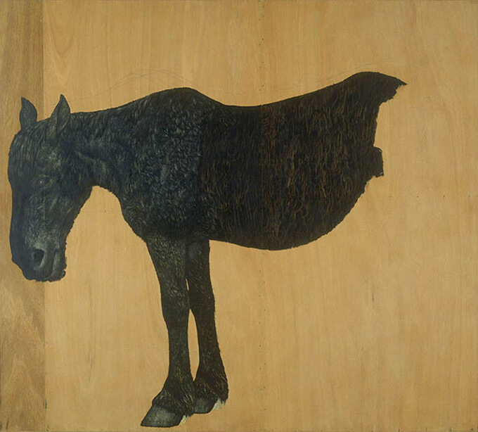 《馬（絶筆・未完）》1970年 神田日勝記念美術館