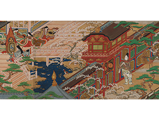 プロジェクション又兵衛絵巻　重文 浄瑠璃物語絵巻