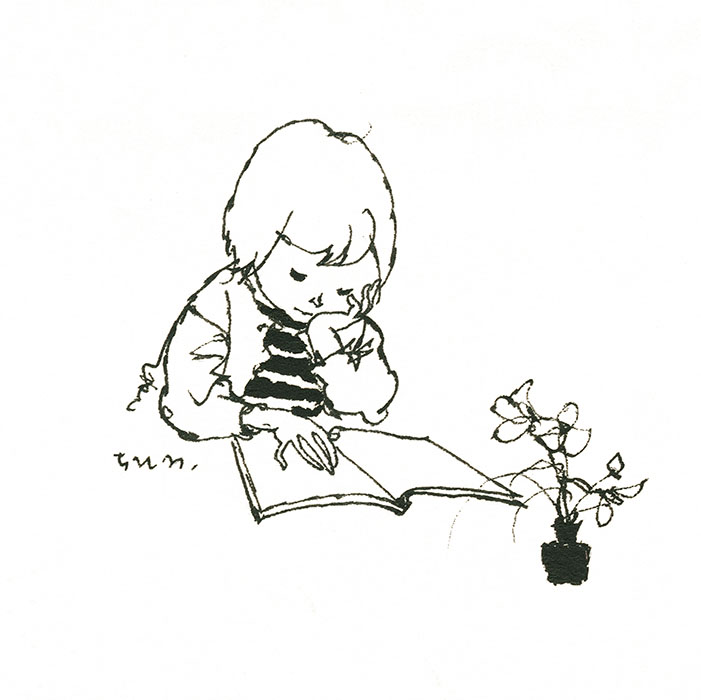 ちひろ　本を読む人　描く人　 安曇野ちひろ美術館-2