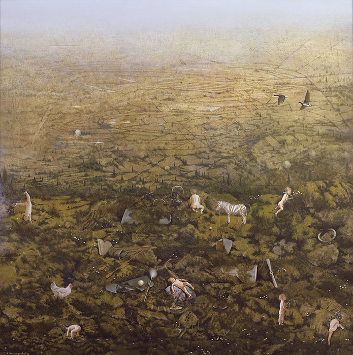 川口起美雄「二隻の舟」、希少画集より、状態良好、新品高級額装付 2025-kawaguchi-kimio-