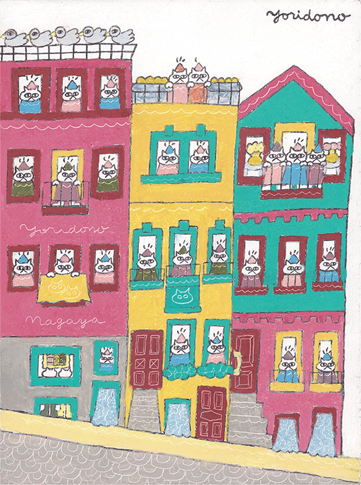 yoridono個展  ―  建物と、猫と、ときどき車。 アートギャラリー梅田（大丸梅田店11F）-1