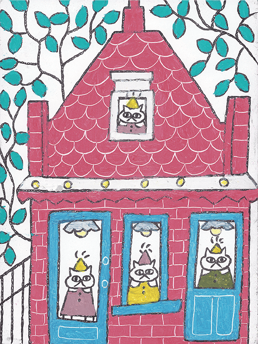 yoridono個展  ―  建物と、猫と、ときどき車。 アートギャラリー梅田（大丸梅田店11F）-3