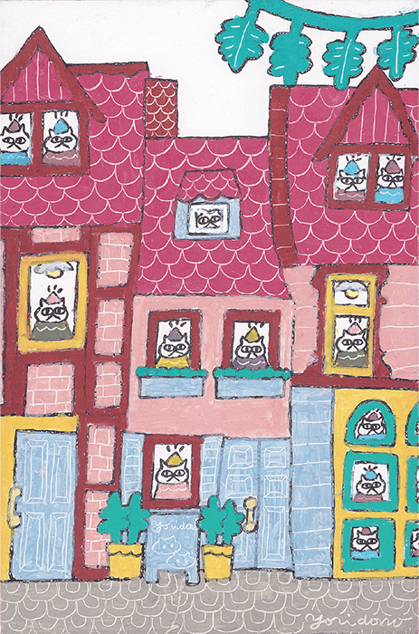 yoridono個展  ―  建物と、猫と、ときどき車。 アートギャラリー梅田（大丸梅田店11F）-5