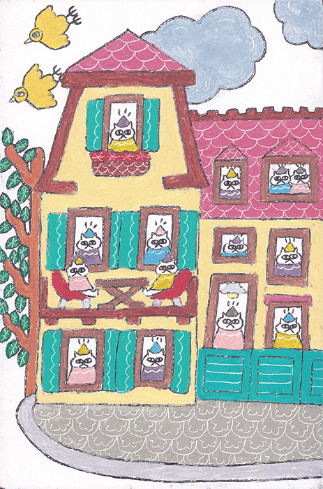 yoridono個展  ―  建物と、猫と、ときどき車。 アートギャラリー梅田（大丸梅田店11F）-6