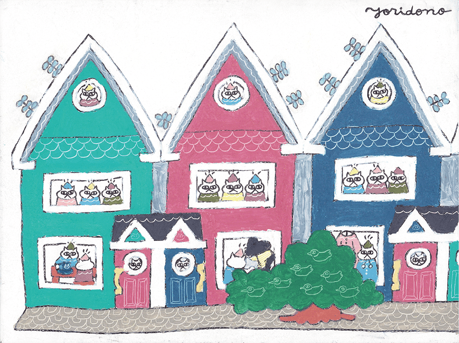 yoridono個展  ―  建物と、猫と、ときどき車。 アートギャラリー梅田（大丸梅田店11F）-7