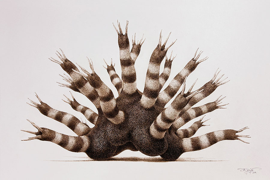 焼絵 茶色の珍事 中之島香雪美術館-10