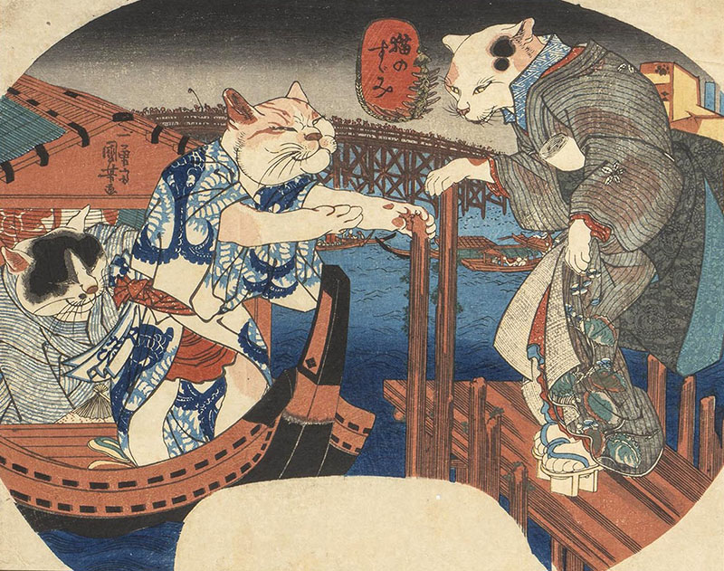 Ukiyo-e猫百科 ごろごろまるまるネコづくし 美術館「えき」KYOTO-3