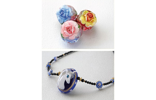 いまここに咲く現代とんぼ玉 ガラスの華とんぼ玉展2017 北澤美術館-4