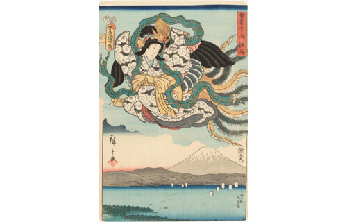 広重生誕220周年記念 広重・豊国・国芳 －雙筆五十三次と東海道五十三對－ 静岡市東海道広重美術館-1