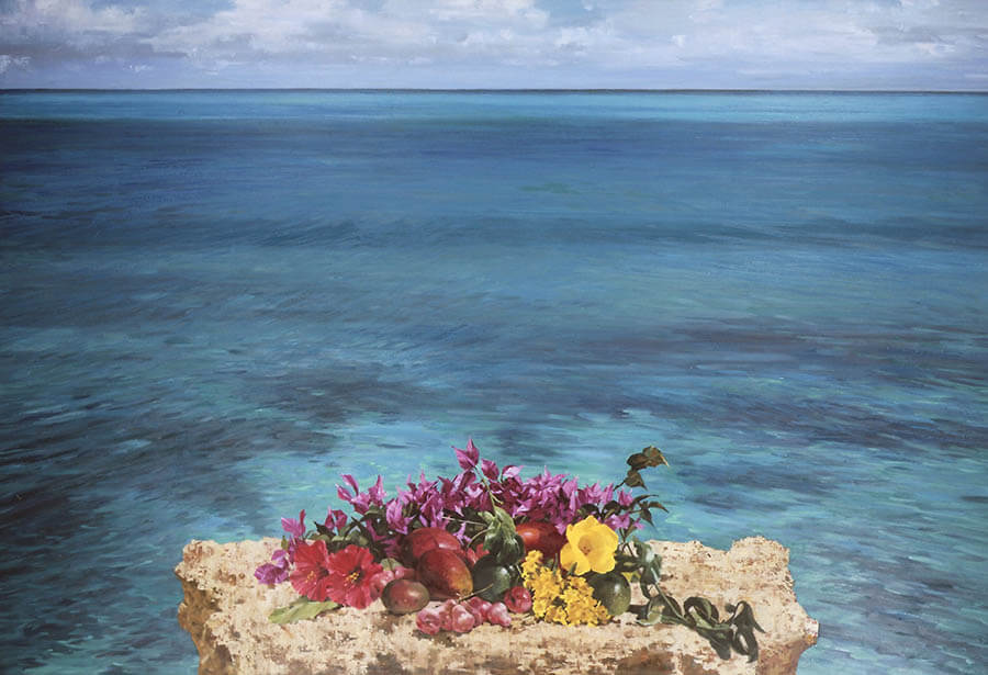 三栖右嗣　こころよせた女性像と花々 ヤオコー川越美術館-1