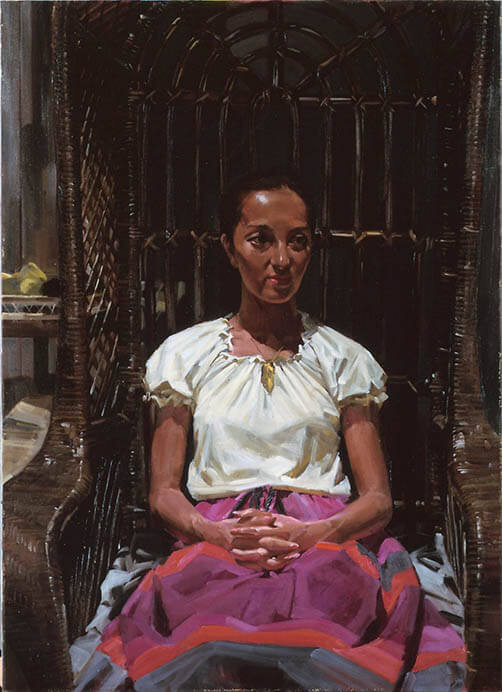 三栖右嗣　こころよせた女性像と花々 ヤオコー川越美術館-5