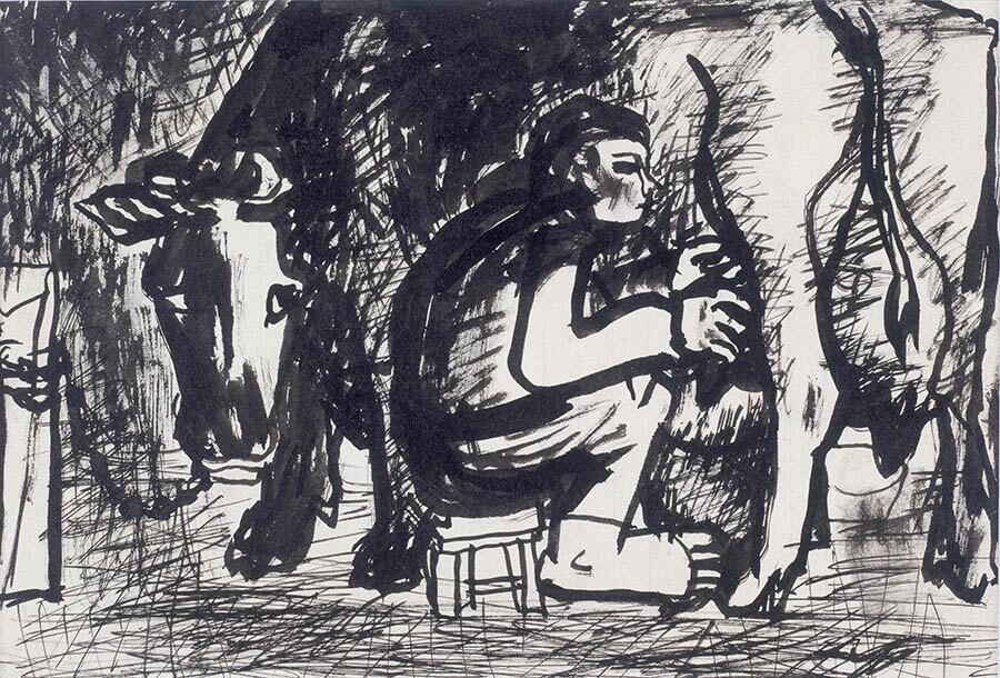 常設展「神田日勝が描いた牛、馬、人物」 神田日勝記念美術館-5