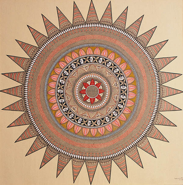 ミティラー美術館コレクション展  インド コスモロジーアート 自然と共生の世界 たばこと塩の博物館-4