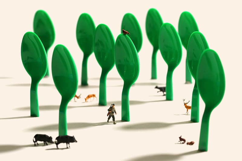 ミニチュアライフ展2　田中達也　見立ての世界 上田市立美術館-4