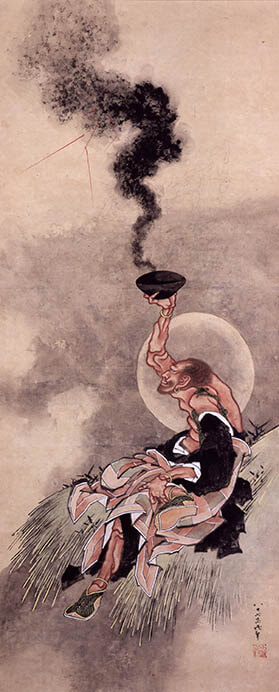 葛飾応為「吉原格子先之図」　―肉筆画の魅力 太田記念美術館-2